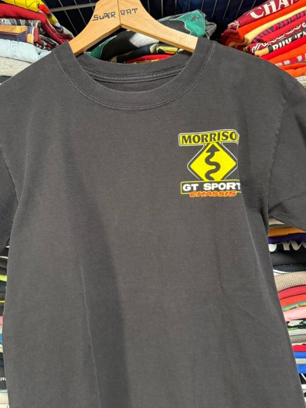 Morrison gt sport chassis hot rod low rider t shirt black.